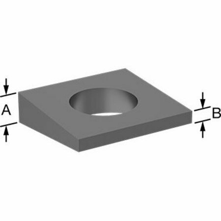 BSC PREFERRED Iron Leveling Washer for I-Beams 1-1/2 Screw Size 1.625 ID 91151A050